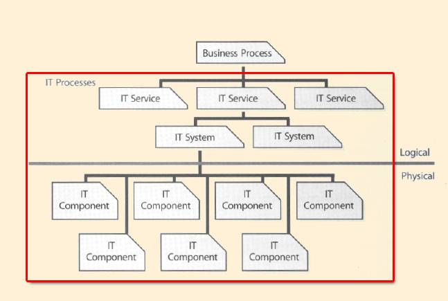 Figure 5.1 Relationship of services, processes and systems
